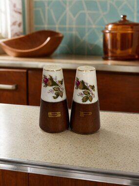 MCM Nevco Porcelain and Ceramic Salt and Pepper Shakers